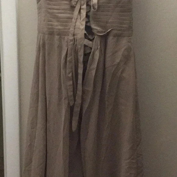 Elegant Taupe Evening Gown - Picture 7 of 8
